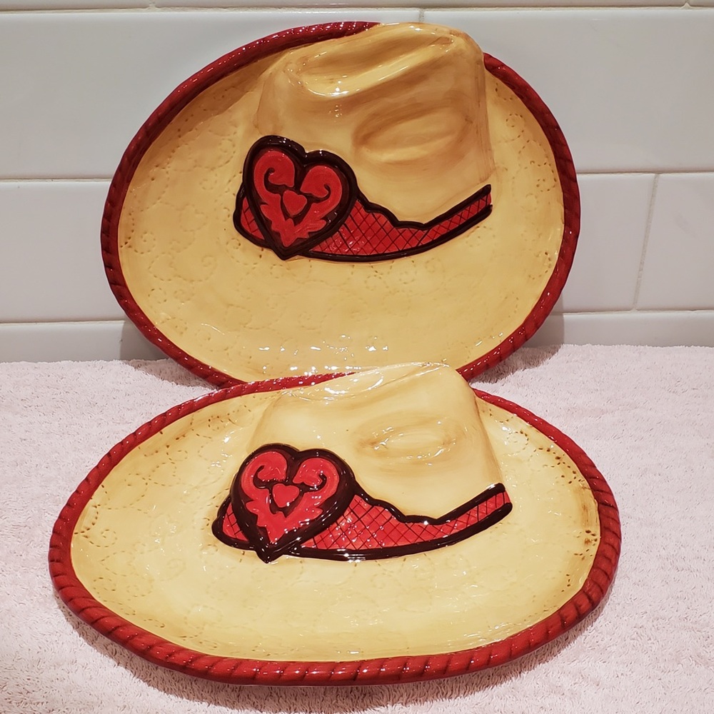 FIGI, Three-dimensional Western Cowboy Hat Platter!  For chips?